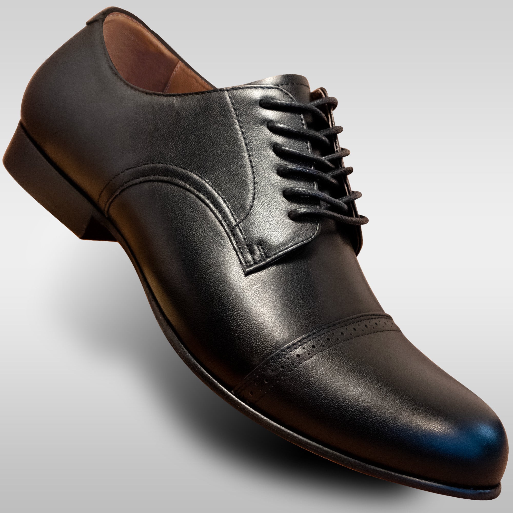 Aris Allen Men's 1932 Black Captoe Swing Dance Shoes, 9.5 / Black