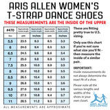 Aris Allen Women's Black T-Strap Dance Shoes