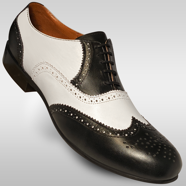Aris Allen Men's 1946 Black and White Spectator Wingtip