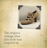 Aris Allen 1940s Women's Red Criss-Cross 3-Buckle Pump, dancestore.com - 2