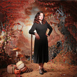 Vintage Halloween outfit with Aris Allen Black 3 Buckle Dance Shoes