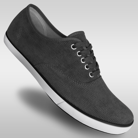 Aris Allen Men's Grey Classic Corduroy Dance Sneakers - *Limited Sizes*