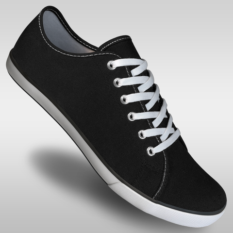 Aris Allen Men's Black Canvas Gym Style Dance Sneakers