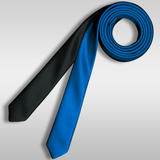 Skinny ties in blue and black for zoot suit or retro costumes