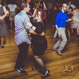 Aris Allen Black Snub Toe Mary Jane Wingtips at Swing Dance