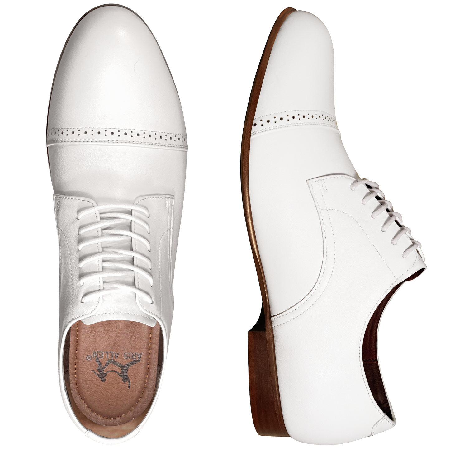 Aris Allen Men's 1932 White Captoe Swing Dance Shoes