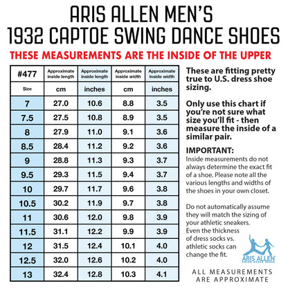 Aris Allen Men's 1932 White Captoe Swing Dance Shoes