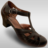 Aris Allen Women's Black T-Strap Dance Shoes
