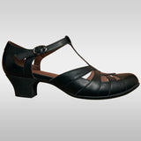 Aris Allen Women's Black T-Strap Dance Shoes