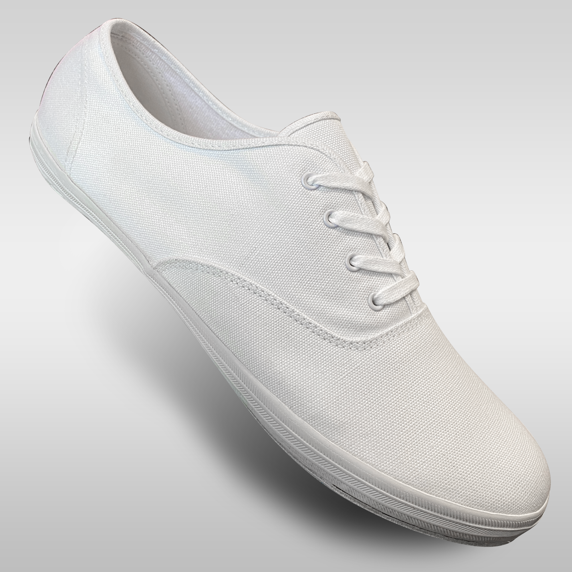 Aris Allen Men's White Retro Canvas Dance Sneakers - Narrow - *Limited Sizes*, 12.5 / White