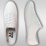 Aris Allen Men's White Retro Canvas Dance Sneakers - NARROW - *Limited Sizes*