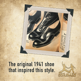 Aris Allen Men's 1941 EEE Wide Black Captoe Swing Dance Shoes *Closeout*