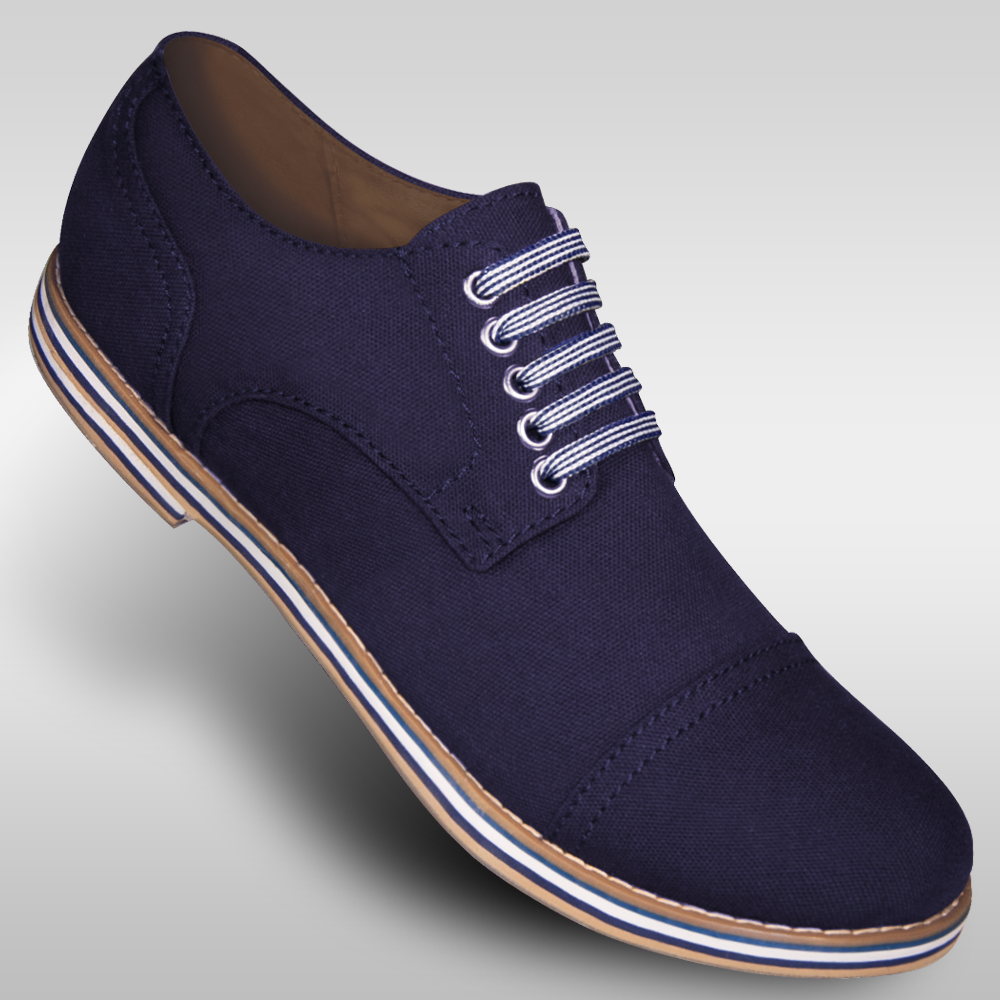 Aris Allen Men's Navy Blue Canvas Captoe Dance Shoes - *Limited Sizes ...